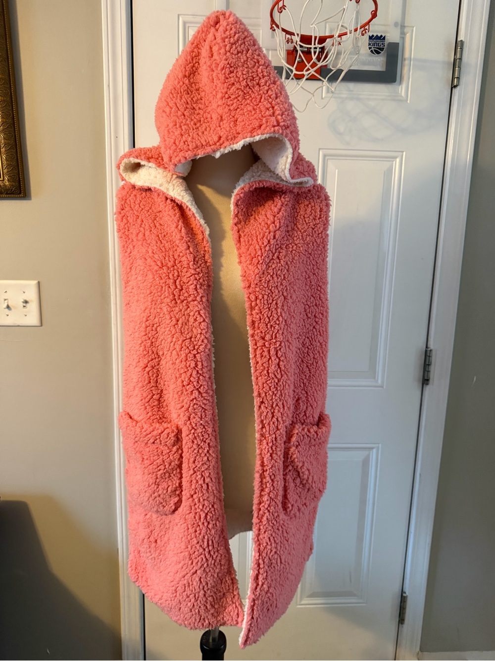 Top It Off Accessories Reversible Sherpa Lounger Vest size large